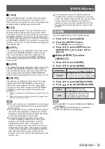 Preview for 75 page of Panasonic PT-DZ21KU Operating Instructions Manual