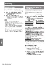 Preview for 76 page of Panasonic PT-DZ21KU Operating Instructions Manual