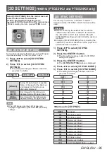 Preview for 85 page of Panasonic PT-DZ21KU Operating Instructions Manual