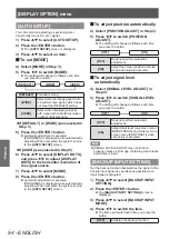 Preview for 94 page of Panasonic PT-DZ21KU Operating Instructions Manual