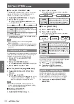 Preview for 100 page of Panasonic PT-DZ21KU Operating Instructions Manual