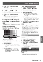 Preview for 101 page of Panasonic PT-DZ21KU Operating Instructions Manual