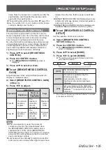 Preview for 105 page of Panasonic PT-DZ21KU Operating Instructions Manual