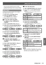 Preview for 111 page of Panasonic PT-DZ21KU Operating Instructions Manual