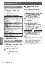 Preview for 114 page of Panasonic PT-DZ21KU Operating Instructions Manual