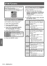 Preview for 118 page of Panasonic PT-DZ21KU Operating Instructions Manual