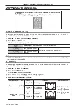 Предварительный просмотр 74 страницы Panasonic PT-EZ770Z Operating Instructions Manual