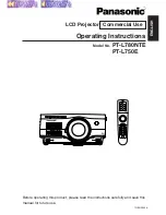 Panasonic PT-L780NTE Operating Instructions Manual preview