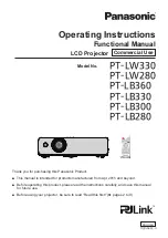 Panasonic PT-LW330 Operating Instructions Manual preview