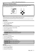 Preview for 71 page of Panasonic PT-LW330 Operating Instructions Manual