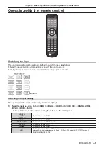 Preview for 73 page of Panasonic PT-RS11K Operating Instructions (Functional Manual)