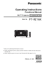 Panasonic PT-RZ16K Operating Instructions Manual preview