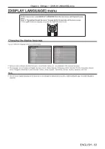 Предварительный просмотр 63 страницы Panasonic PT-RZ470EAW Operating Instructions Manual