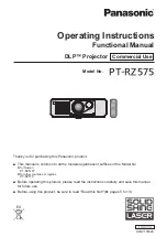 Panasonic PT-RZ575 Operating	 Instruction preview