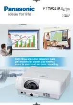 Panasonic PT-TW230U Brochure preview