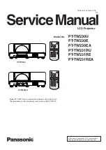 Panasonic PT-TW230U Service Manual preview