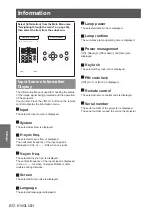 Предварительный просмотр 60 страницы Panasonic PT-TW231RU Operating Instructions Manual