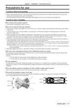 Предварительный просмотр 17 страницы Panasonic PT-VZ470U Operating Instructions Manual