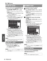 Preview for 36 page of Panasonic PTAE3000U - HOME THEATER LCD PROJECTOR Operating Instructions Manual