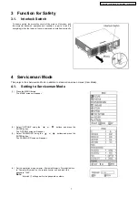 Preview for 7 page of Panasonic PTD5500U - DLP PROJECTOR Service Manual