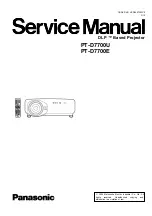 Panasonic PTD7700U - DLP PROJECTOR Service Manual preview