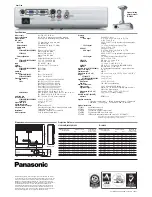 Preview for 6 page of Panasonic PTLB20NTU - PROJECTOR- NETWORK IB Specifications