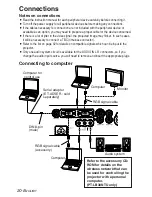 Preview for 20 page of Panasonic PTLB30NTU - LCD PROJECTOR - MULTI-LANG Operating Instructions Manual