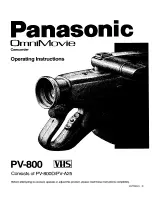 Panasonic PV-800 Operating Instructions Manual preview