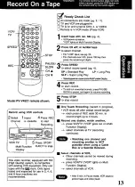 Preview for 13 page of Panasonic PV-V4G21 Operating Instructions Manual