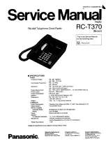 Panasonic RC-T370 Service Manual preview