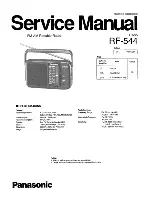 Panasonic RF-544 Service Manual preview