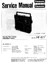 Предварительный просмотр 1 страницы Panasonic RF-877 Service Manual