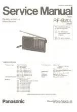 Preview for 1 page of Panasonic RF-B20L Service Manual