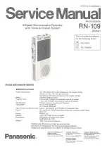 Panasonic RN-109 Service Manual preview