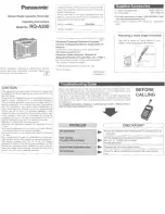 Предварительный просмотр 1 страницы Panasonic RQA200 - PERSONAL STEREO-LOW Operating Instructions Manual