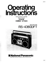 Preview for 1 page of Panasonic RS-4360DFT Operating Instructions Manual