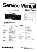 Panasonic RX-CT900 Service Manual preview