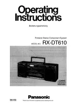 Panasonic RX-DT610 Operating Instructions Manual preview