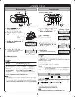 Preview for 4 page of Panasonic RXD12 - RADIO CASS. W/CD-LOW Operating Instructions Manual