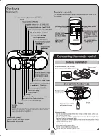 Предварительный просмотр 2 страницы Panasonic RXD20 - RADIO CASSETTE W/CD Operating Instructions Manual