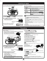 Предварительный просмотр 5 страницы Panasonic RXD20 - RADIO CASSETTE W/CD Operating Instructions Manual