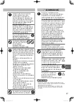 Предварительный просмотр 67 страницы Panasonic S-45MK2E5A Operating Instructions Manual