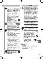 Предварительный просмотр 75 страницы Panasonic S-45MK2E5A Operating Instructions Manual