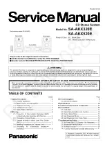 Preview for 1 page of Panasonic SA-AKX320E Service Manual