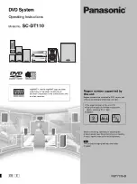 Предварительный просмотр 1 страницы Panasonic SC-DT110 Operating Instructions Manual