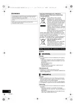 Предварительный просмотр 22 страницы Panasonic SC-HC402 Operating Instructions Manual