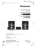 Panasonic SC-MAX8000 Operating Instructions Manual preview