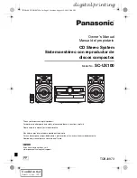 Panasonic SC-UX100 Owner'S Manual preview