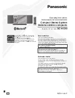 Preview for 1 page of Panasonic SCHC40 - COMPACT STEREO SYSTEM Operating Manual