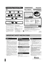 Panasonic SLCT489V - PORT. CD PLAYER Operating Instructions Manual preview